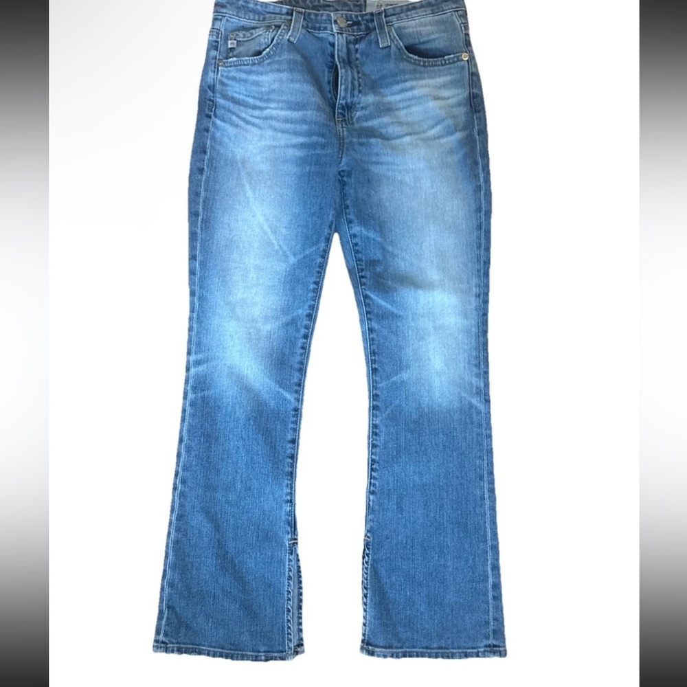 AG-ED DENIM straight leg crop slits 27